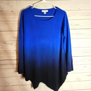 Motherhood maternity medium blue ombre sweater long sleeve